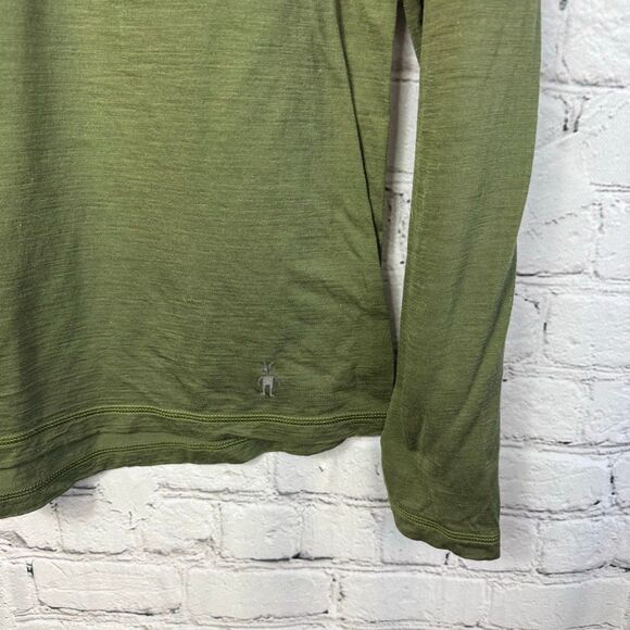Smartwool Men's Classic 1/4 Zip Baselayer Size Medium Forest Green - Picture 4 of 11